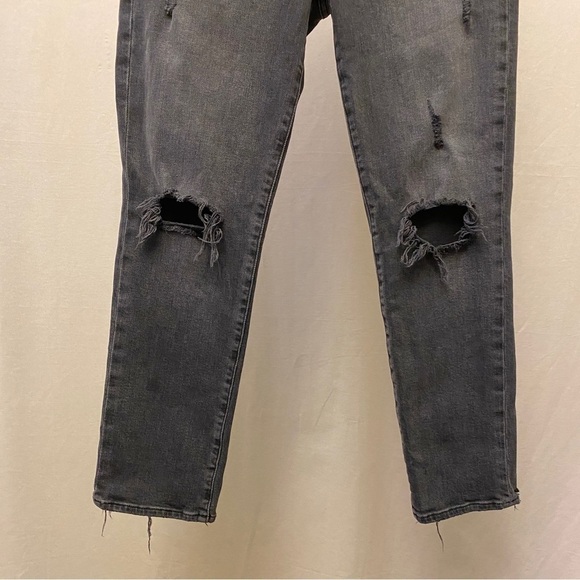 Joe’s Jeans 27 The Honor High Rise Jeans Vintage Straight Archaic Black Fray Hem - Picture 5 of 16